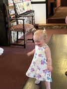 Florence starts dancing...